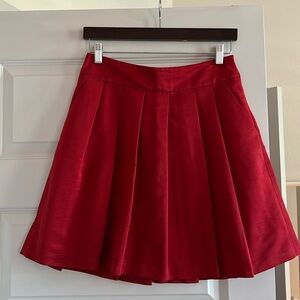 Ann Taylor red pleated midi skirt. Mid 2000’s